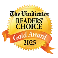 The Vindicator Readers’ Choice 2025 Gold Award badge